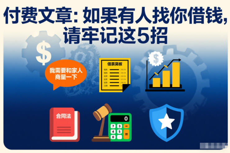 付费文章：如果有人找你借钱，请牢记这5招|YX网创