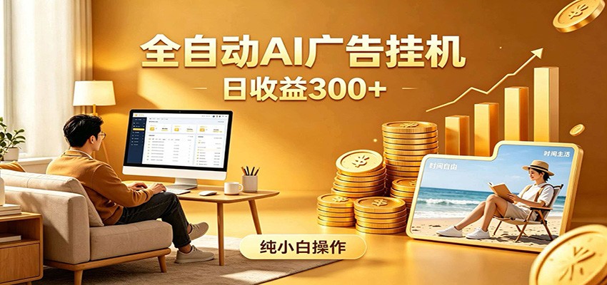 AI风口项目，全程解放双手，后台自动运行赚取收益，每天稳定收益300+ - 觅资源