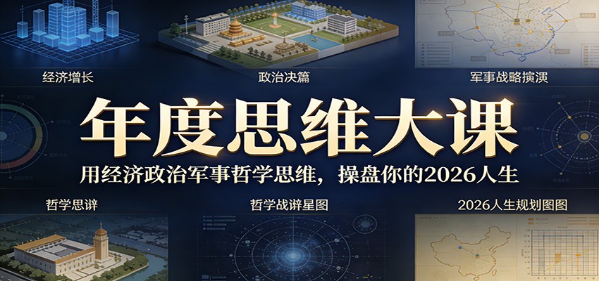 年度思维大课，用经济政治军事哲学思维，操盘你的2026人生|中创学习社