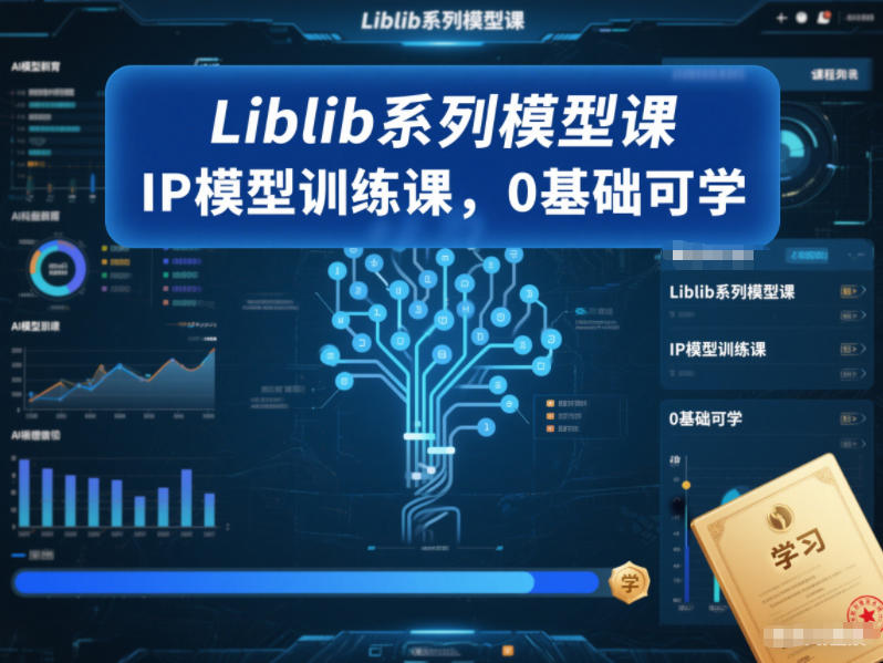 Liblib系列模型课，IP模型训练课，0基础可学|YX网创