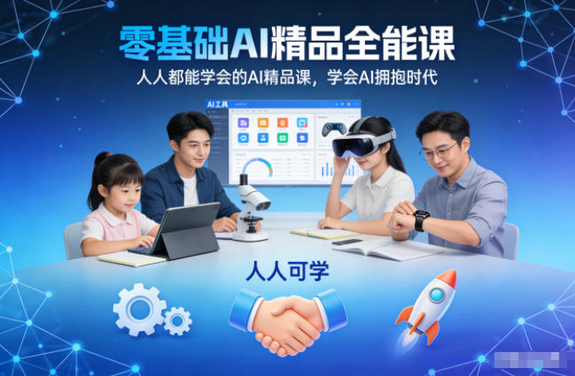 零基础AI精品全能课，人人都能学会的AI精品课，学会AI拥抱时代|YX网创