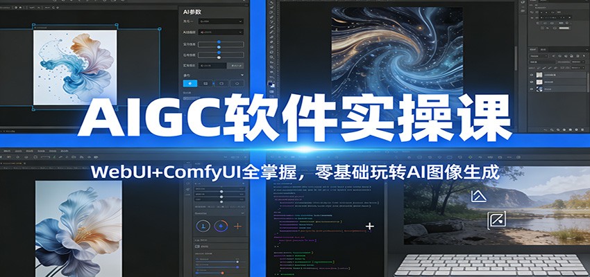 AIGC软件实操课：WebUI+ComfyUI全掌握，零基础玩转AI图像生成|中创学习社