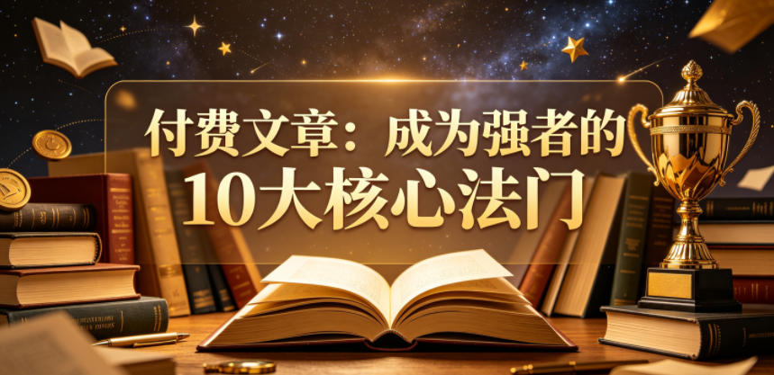 付费文章：成为强者的10大核心法门 - 觅资源