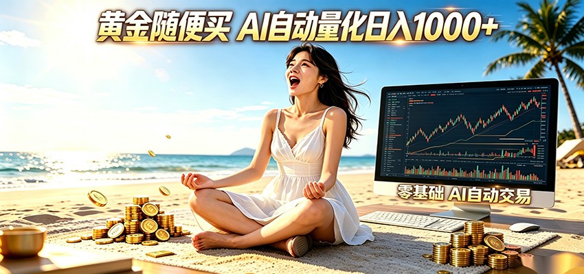 黄金随便买？AI自动外汇量化交易 在家当皇帝 日入1000+ - 觅资源