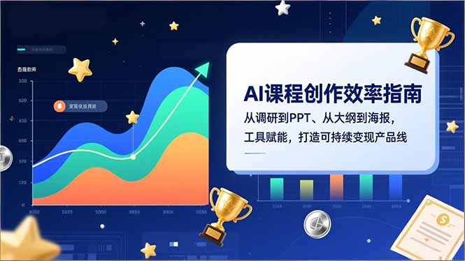 AI课程创作效率指南，从调研到PPT、从大纲到海报，工具赋能，打造可持续变现产品线|YX网创