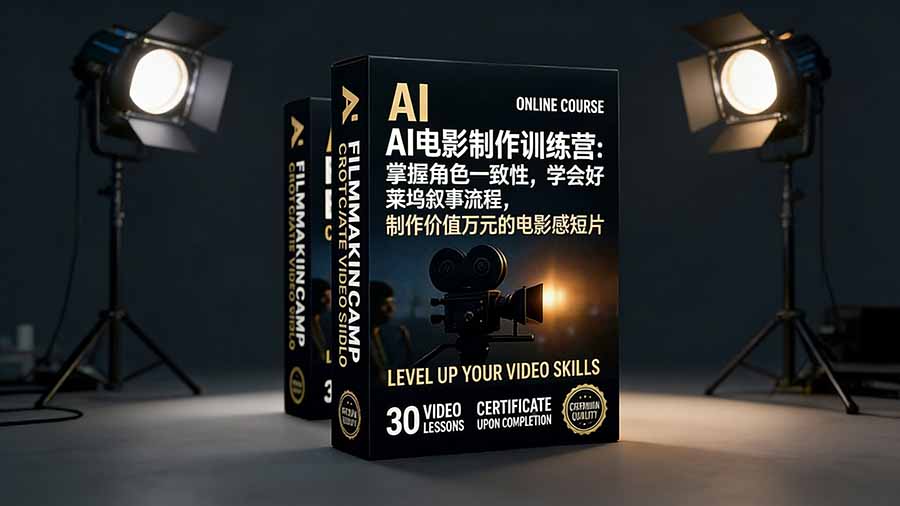 AI电影制作训练营：掌握角色一致性，学会好莱坞叙事流程，制作价值万元的电影感短片|中创学习社