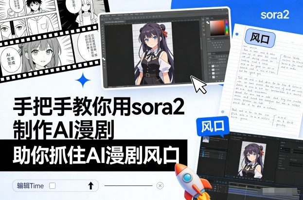 手把手教你用sora2制作AI漫剧，助你抓住AI漫剧风口|YX网创