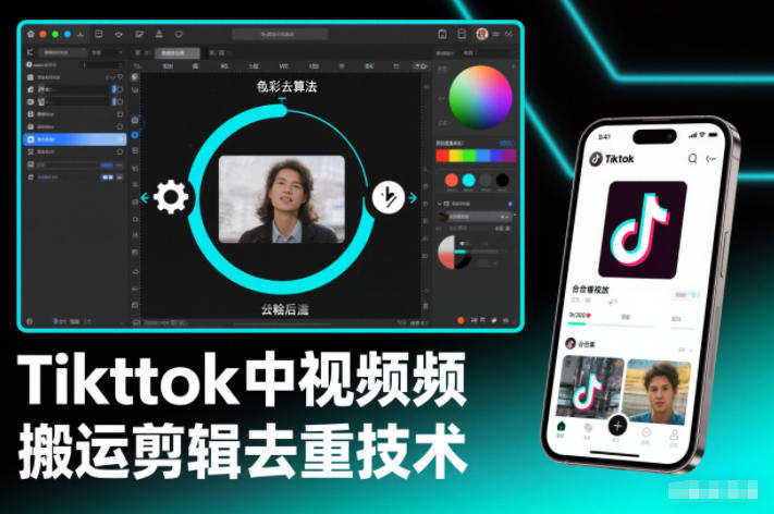 Tiktok中视频纯搬运剪辑去重技术，外来技术，自行测试|YX网创