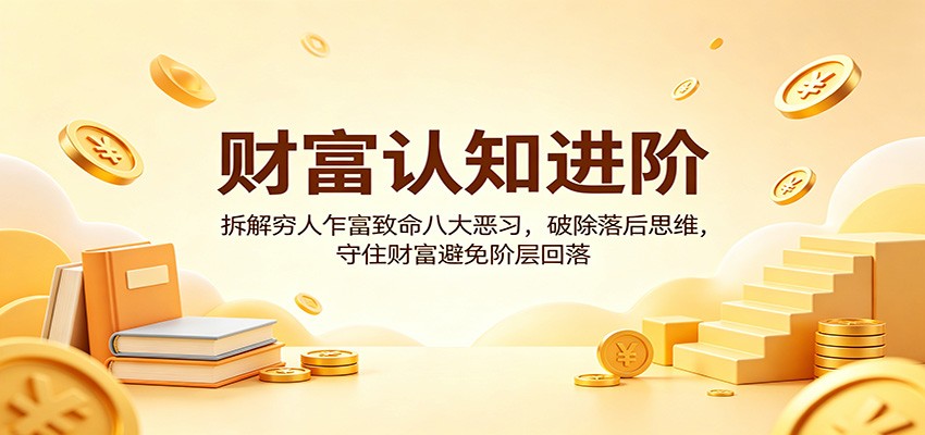 财富认知进阶：拆解穷人乍富致命八大恶习，破除落后思维，守住财富避免阶层回落 - 觅资源