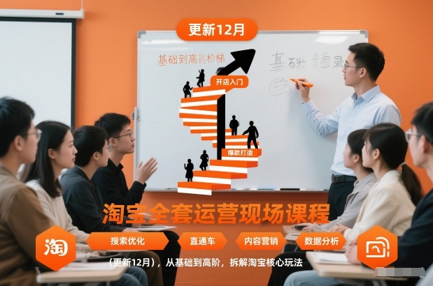 淘宝全套运营现场课程(更新26年1月)，从基础到高阶，拆解淘宝核心玩法|YX网创
