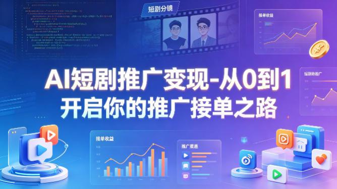 AI短剧推广变现-从0到1开启你的推广接单之路 - 觅资源