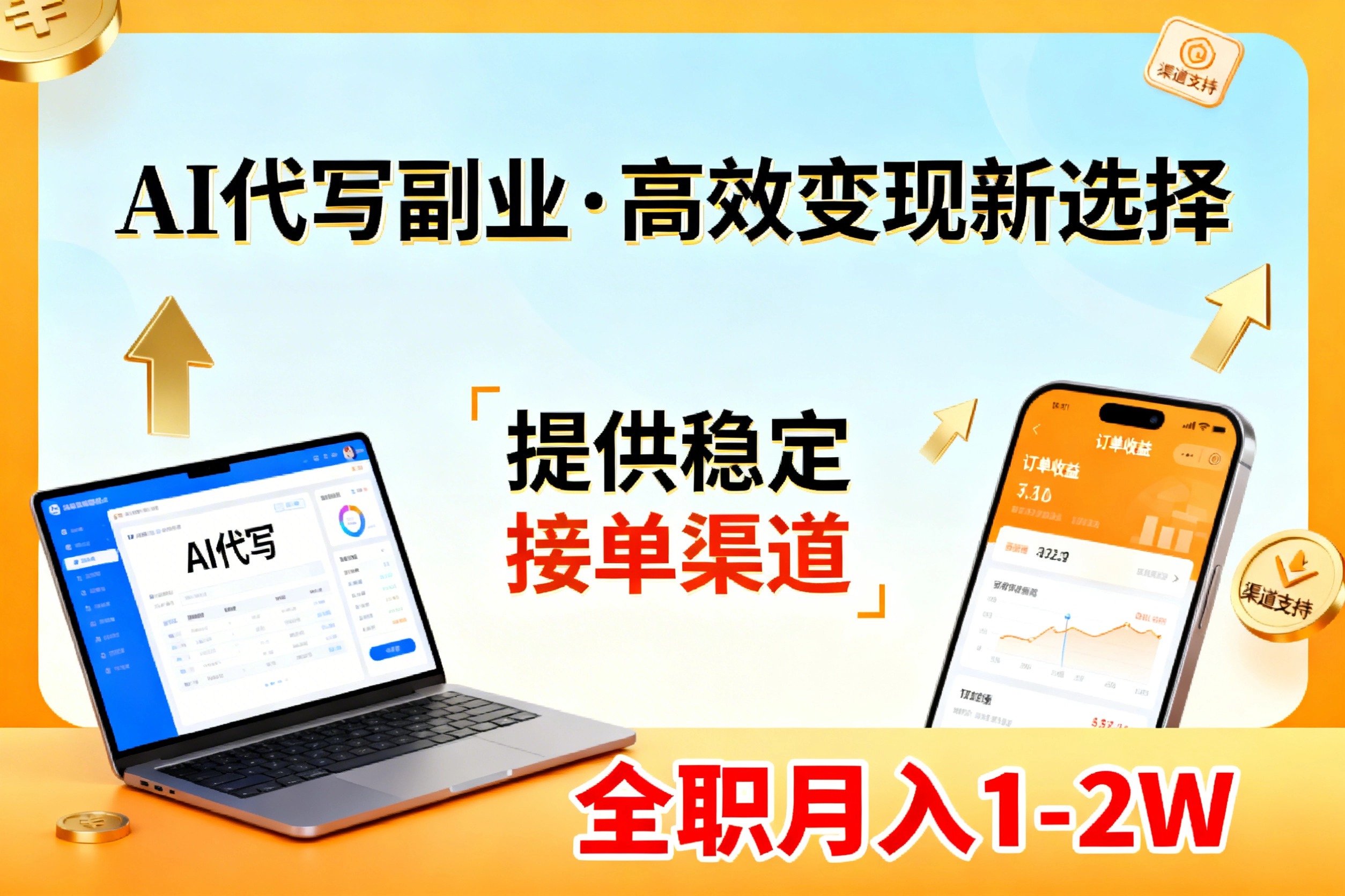 AI代写副业，高效变现，提供渠道，永不失业副业兼职 全职月入1-2W【SOP手册】|中创学习社