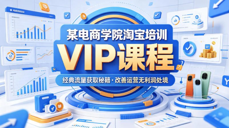某电商学院淘宝培训VIP课程，各种经典有用的流量获取秘籍，改善运营产品没利润的处境(2026年5月) - 觅资源
