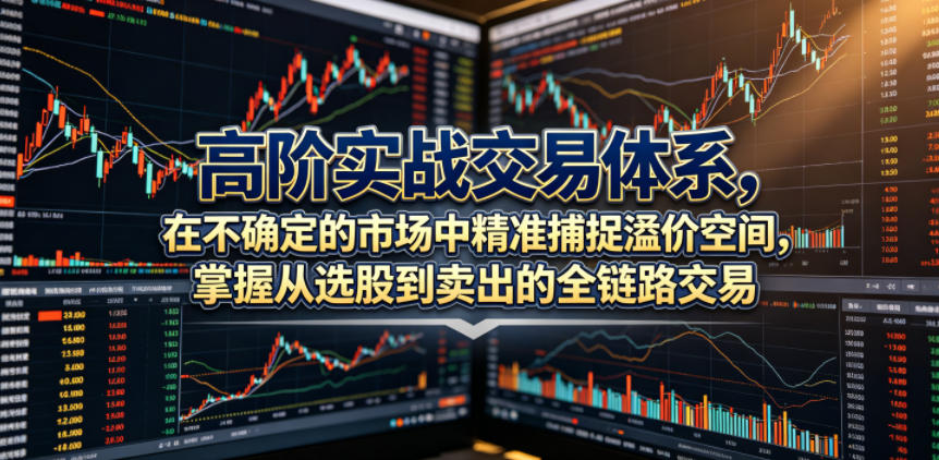 高阶实战交易体系，在不确定的市场中精准捕捉溢价空间，掌握从选股到卖出的全链路交易心法(更新6月) - 觅资源
