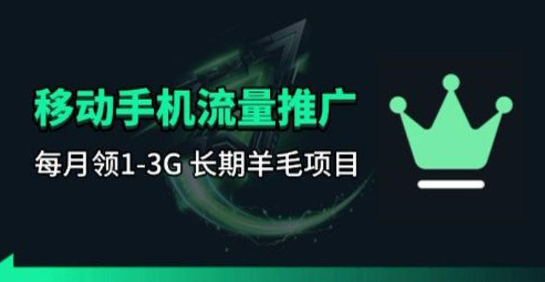 手机流量领取推广_每月一轮，刚需类的长期项目 - 觅资源