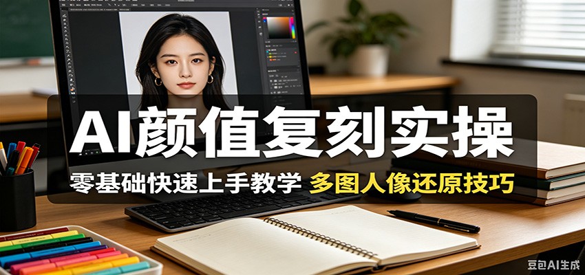 AI颜值复刻实操，零基础快速上手教学，多图人像还原技巧 - 觅资源
