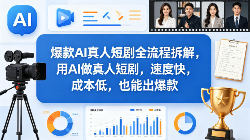 爆款AI真人短剧全流程拆解，用AI做真人短剧，速度快，成本低，也能出爆款 - 觅资源