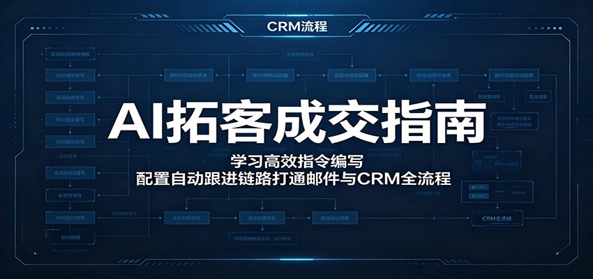 AI拓客成交指南：学习高效指令编写，配置自动跟进链路打通邮件与CRM全流程 - 觅资源