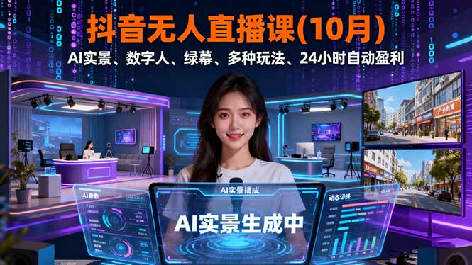 抖音无人直播课(10月|YX网创
