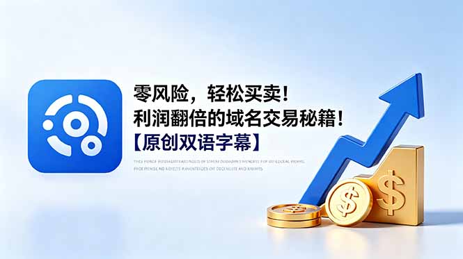 零风险，轻松买卖！利润翻倍的域名交易秘籍！【原创双语字幕】 - 觅资源