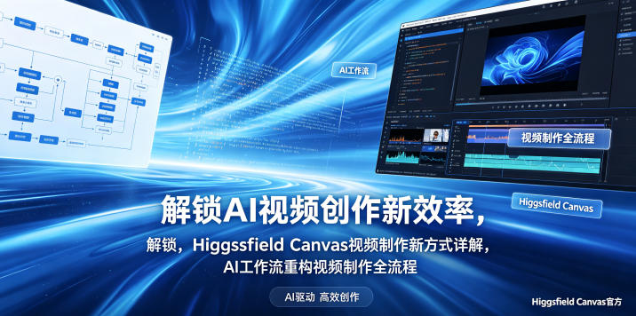 解锁AI视频创作新效率，Higgsfield Canvas视频制作新方式详解，AI工作流重构视频制作全流程 - 觅资源