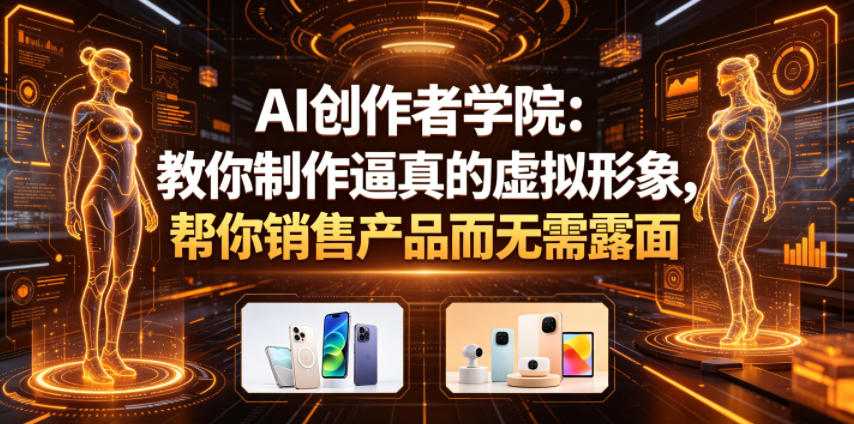 AI创作者学院：教你制作逼真的虚拟形象，帮你销售产品而无需露面【原创双语字幕】 - 觅资源