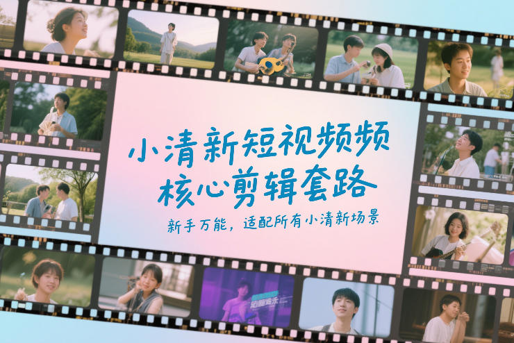 小清新短视频核心剪辑套路，新手万能，适配所有小清新场景|中创学习社