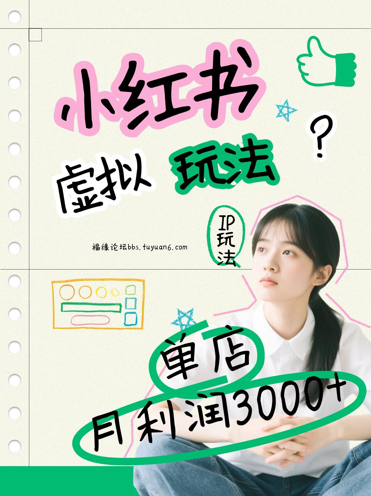 小红书虚拟玩法(铺货流和单品玩法)，单店月利润3000+，IP打法+原创商品(0违规)|YX网创