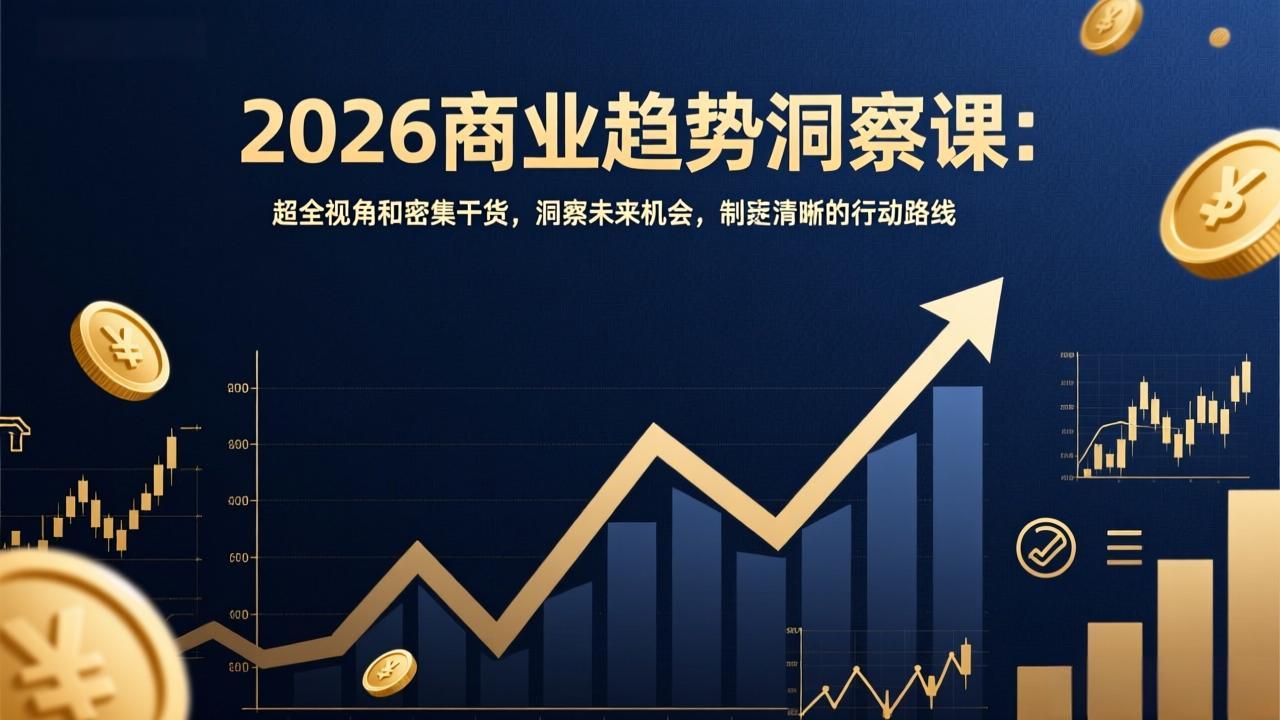2026商业趋势洞察课：超全视角和密集干货，洞察未来机会，制定清晰的行动路线|中创学习社