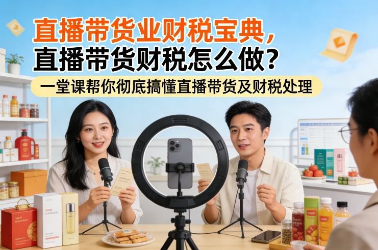 直播带货业财税宝典，直播带货财税怎么做？一堂课帮你彻底搞懂直播带货及财税处理|中创学习社