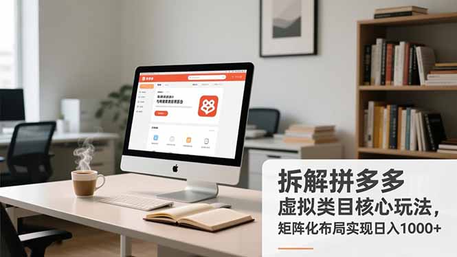 拆解拼多多虚拟类目核心玩法，矩阵化布局实现日入1000+|YX网创