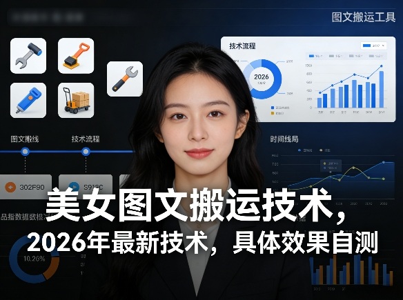 美女图文搬运技术，2026年最新技术，具体效果自测 - 觅资源