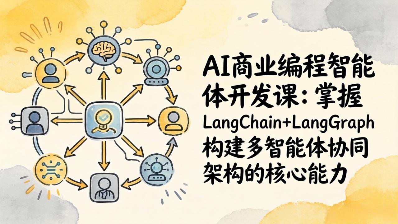 AI商业编程智能体开发课：掌握LangChain+LangGraph构建多智能体协同架构的核心能力 - 觅资源