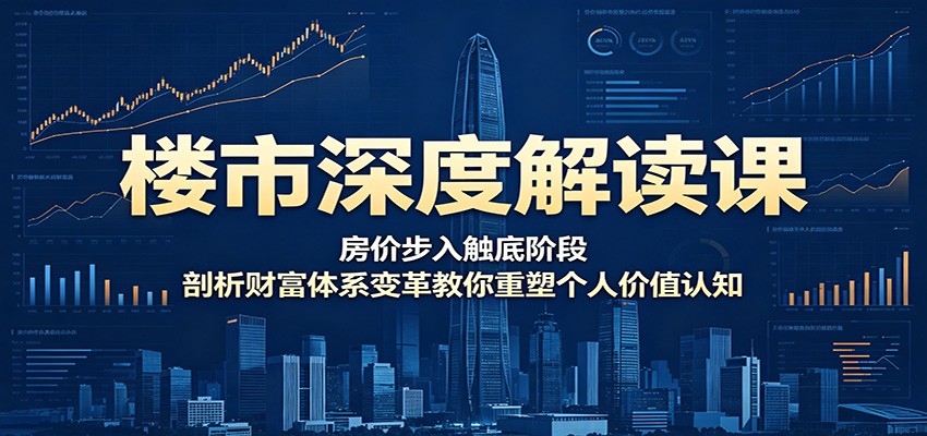 楼市深度解读课：房价步入触底阶段，剖析财富体系变革教你重塑个人价值认知 - 觅资源