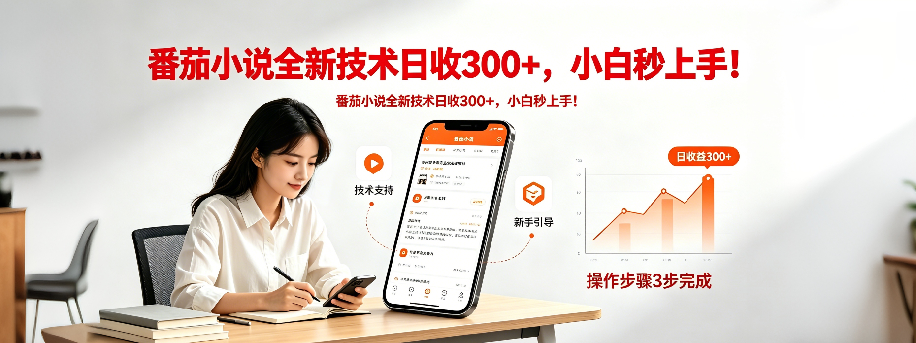 番茄小说全新技术全新玩法！无脑日收300+ - 觅资源
