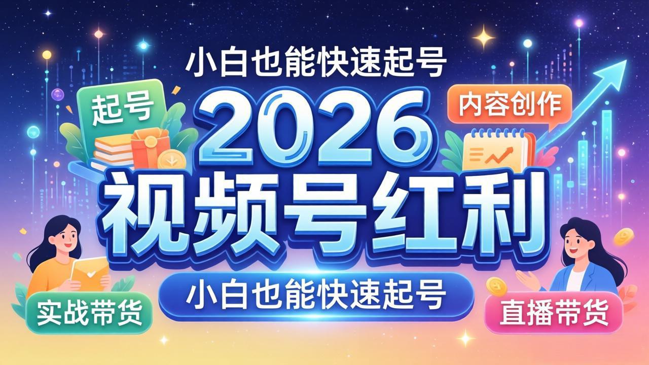 2026视频号红利实战营，大佬亲授起号、内容、直播、IP、投流、私域、矩阵全套落地打法 - 觅资源
