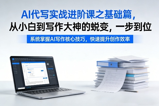 AI代写实战进阶课之基础篇，从小白到写作大神的蜕变，一步到位【揭秘】|中创学习社