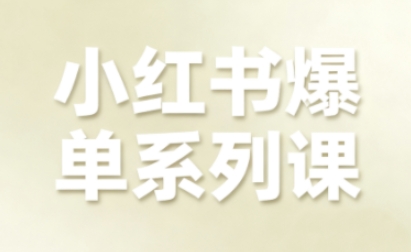 小红书爆单系列课，聚焦小红书电商全链路增长(更新)|YX网创