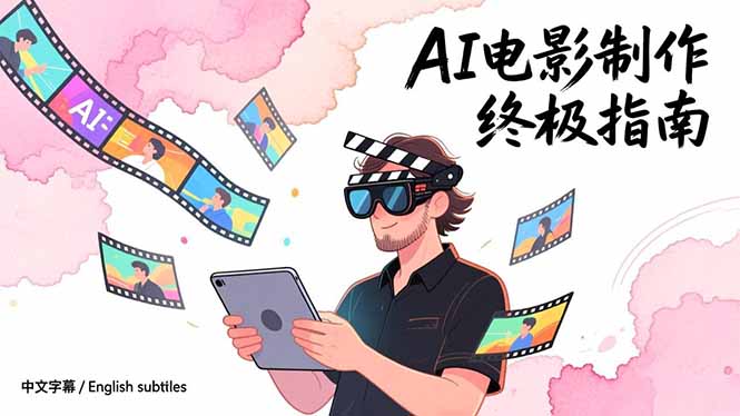 AI电影制作终极指南：从创意到成片，系统掌握智能影视全流程实战课(中英字幕|中创学习社