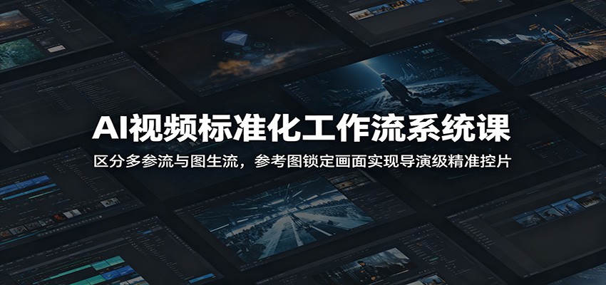 AI视频标准化工作流系统课：区分多参流与图生流，参考图锁定画面实现导演级精准控片 - 觅资源