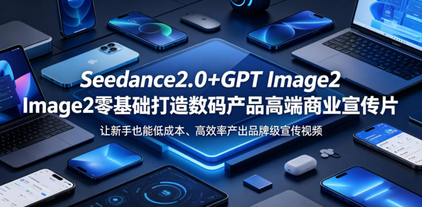 Seedance2.0+GPT Image2零基础打造数码产品高端商业宣传片，让新手也能低成本、高效率产出品牌级宣传视频 - 觅资源