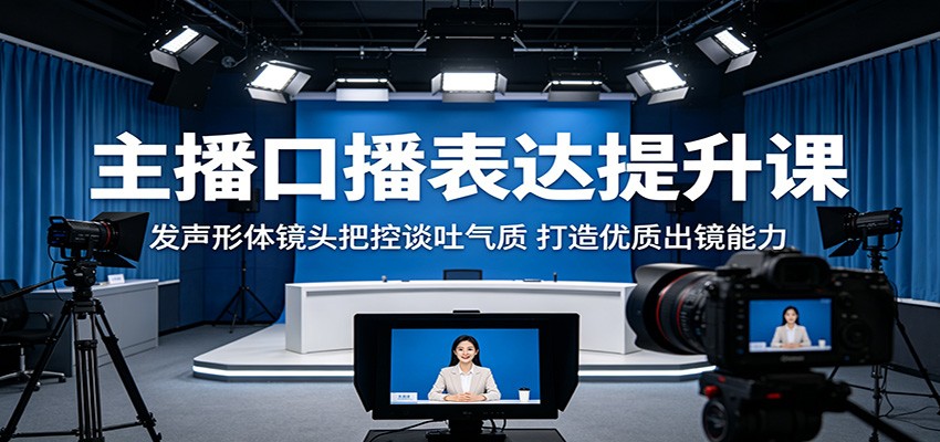 主播口播表达提升课：发声形体镜头把控谈吐气质，打造优质出镜能力 - 觅资源