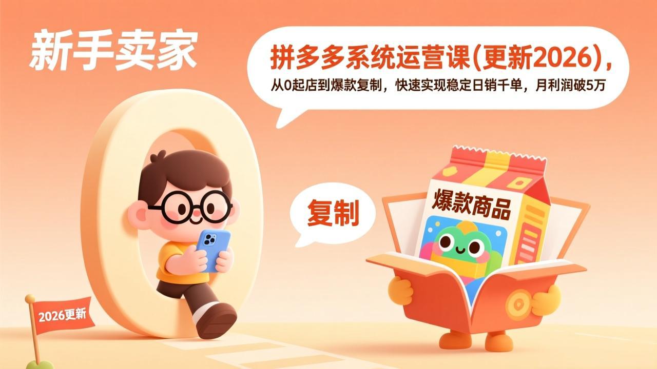 拼多多系统运营课(更新2026|中创学习社