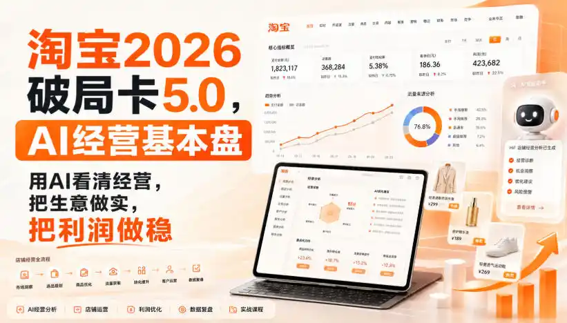 智篆商业-淘宝2026破局卡5.0,AI经营基本盘,用AI看清经营,把生意做实,把利润做稳