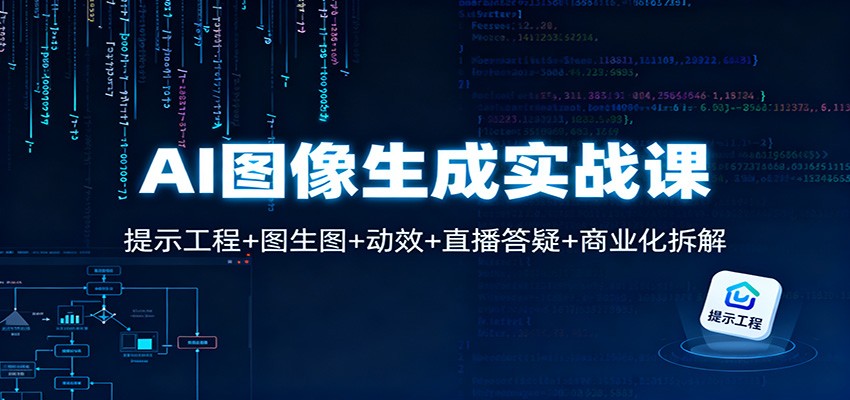 AI图像生成实战课：提示工程+图生图+动效+直播答疑+商业化拆解|YX网创