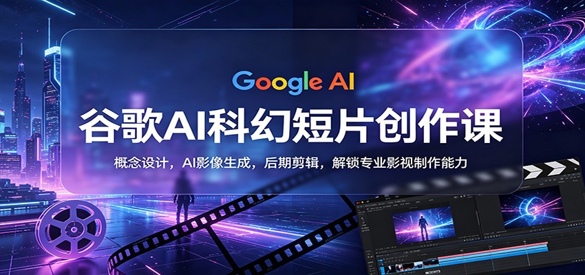 谷歌AI科幻短片创作课：概念设计，AI影像生成，后期剪辑，解锁专业影视制作能力 - 觅资源