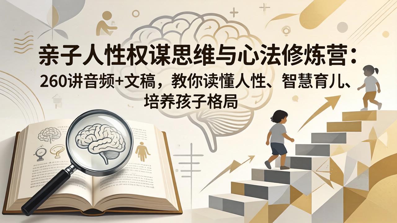 亲子人性权谋思维与心法修炼营：260讲音频+文稿，教你读懂人性、智慧育儿、培养孩子格局 - 觅资源