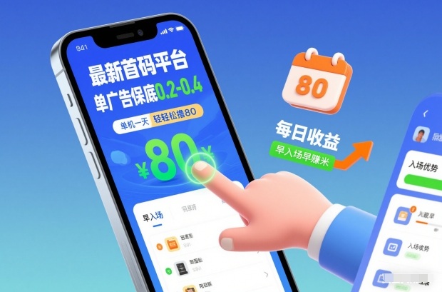最新首码平台，单广告保底0.2-0.4，单机一天轻松撸80，早入场早賺米【揭秘】|YX网创
