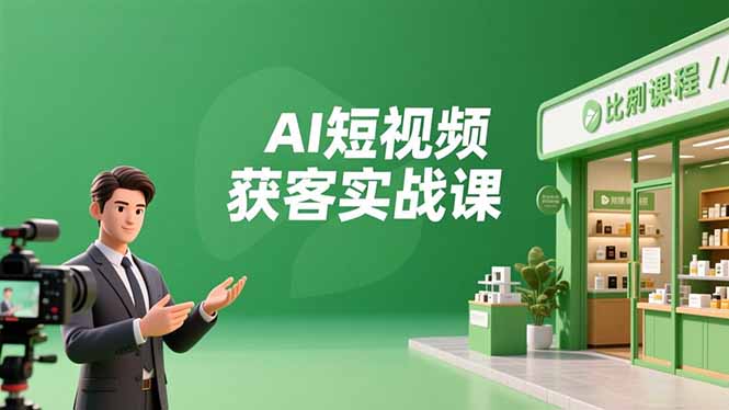 AI短视频获客实战课，数字人创作、实体行业应用、精准引流，30天获取客源月入6万+|YX网创