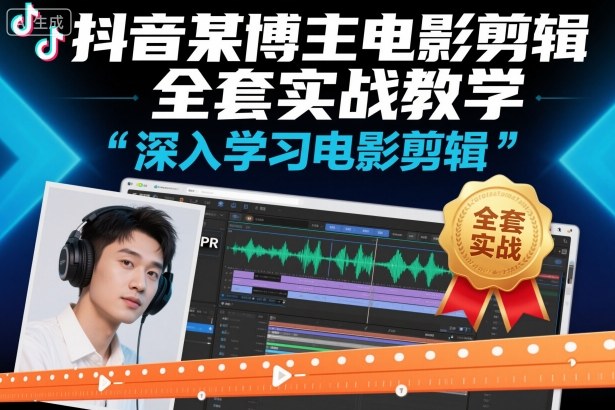 抖音某博主电影剪辑全套实战教学，深入学习电影剪辑|YX网创